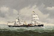 John Henry Mohrmann The Belgian steamer Amelie bound for Spain France oil painting artist